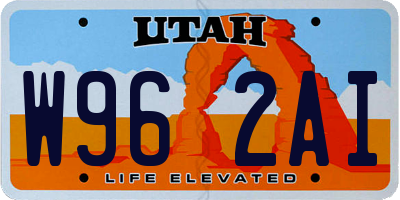 UT license plate W962AI