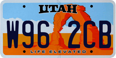 UT license plate W962CB
