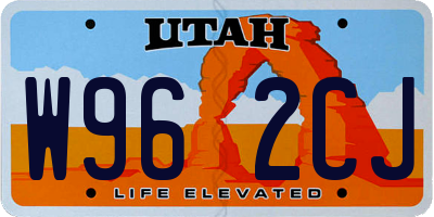 UT license plate W962CJ