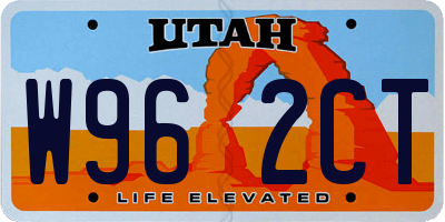 UT license plate W962CT