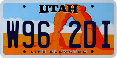 UT license plate W962DI