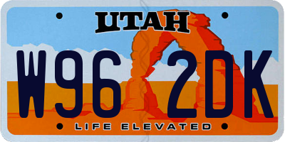 UT license plate W962DK