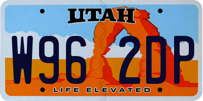 UT license plate W962DP
