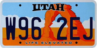 UT license plate W962EJ