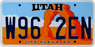 UT license plate W962EN