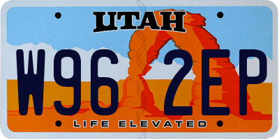 UT license plate W962EP