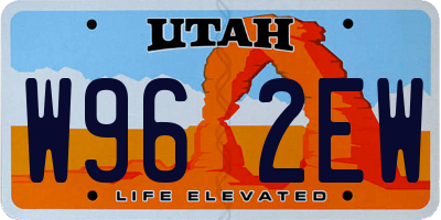 UT license plate W962EW