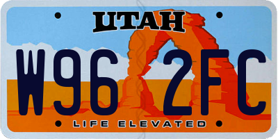 UT license plate W962FC
