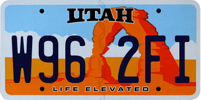 UT license plate W962FI