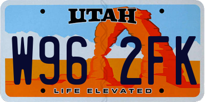 UT license plate W962FK