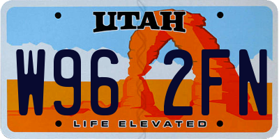 UT license plate W962FN