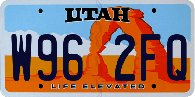 UT license plate W962FQ