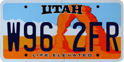 UT license plate W962FR