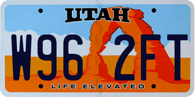 UT license plate W962FT