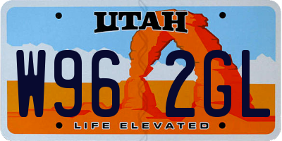 UT license plate W962GL