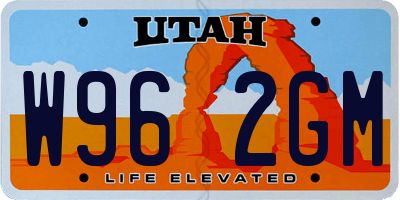 UT license plate W962GM