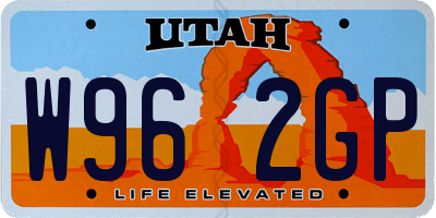 UT license plate W962GP