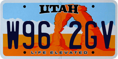 UT license plate W962GV