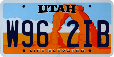 UT license plate W962IB