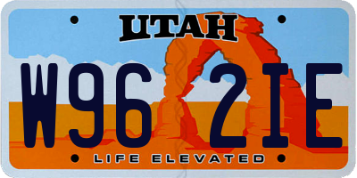 UT license plate W962IE