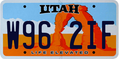 UT license plate W962IF