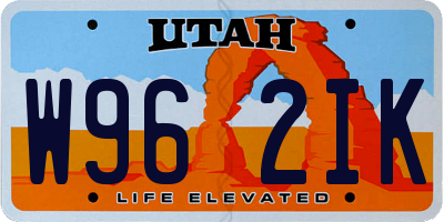 UT license plate W962IK