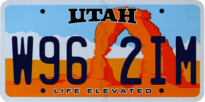 UT license plate W962IM