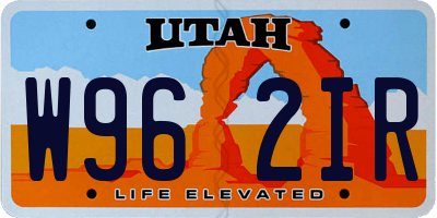 UT license plate W962IR