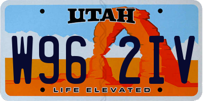 UT license plate W962IV