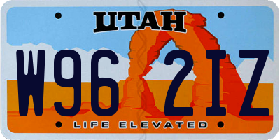 UT license plate W962IZ