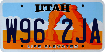 UT license plate W962JA