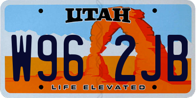 UT license plate W962JB