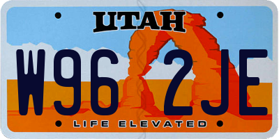 UT license plate W962JE