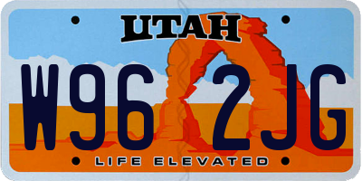 UT license plate W962JG