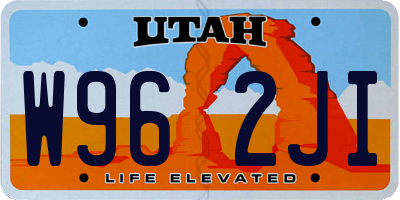 UT license plate W962JI