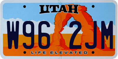 UT license plate W962JM