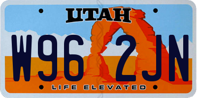 UT license plate W962JN