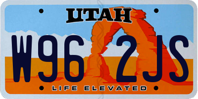 UT license plate W962JS