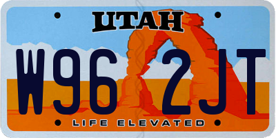 UT license plate W962JT