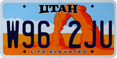 UT license plate W962JU