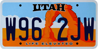 UT license plate W962JW