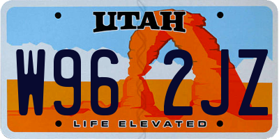 UT license plate W962JZ