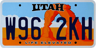 UT license plate W962KH