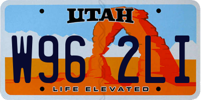 UT license plate W962LI