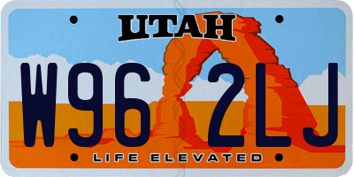 UT license plate W962LJ