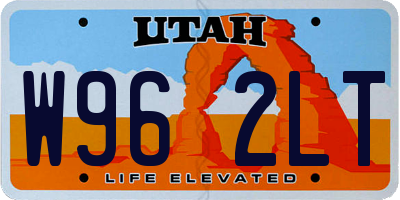 UT license plate W962LT