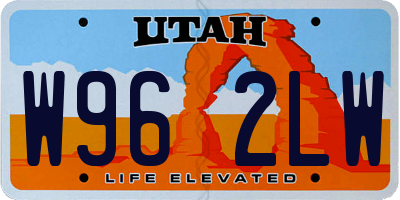 UT license plate W962LW