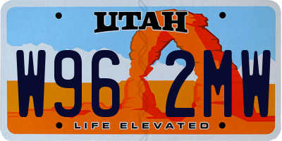 UT license plate W962MW