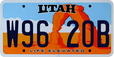 UT license plate W962OB