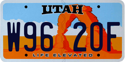 UT license plate W962OF